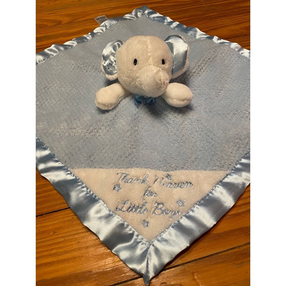 Little Me Blue‎ Elephant Rattle Blanket Lovey